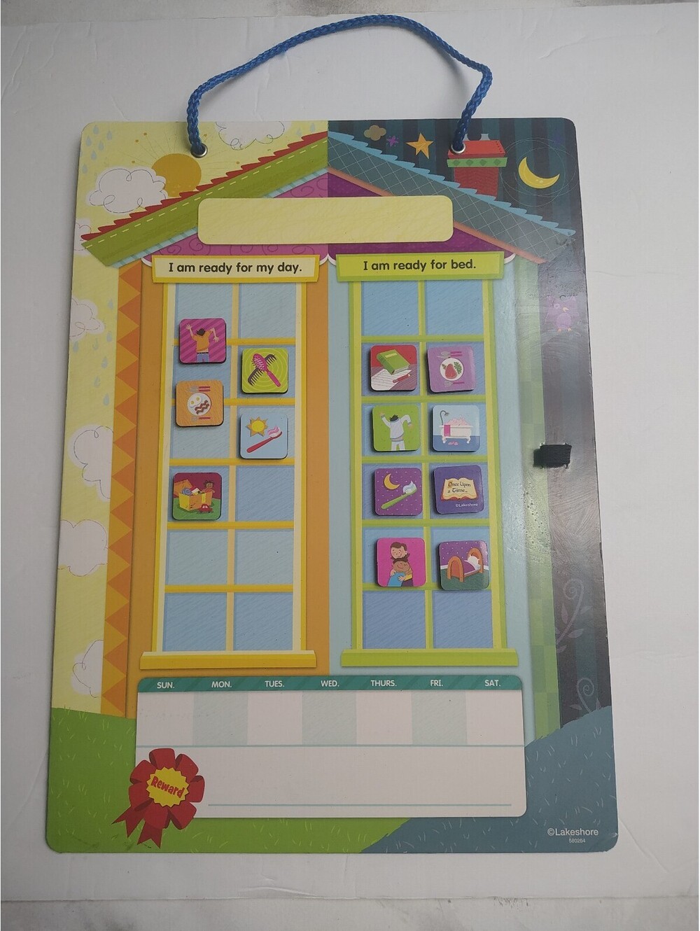 Lakeshore Magnetic Whiteboard Routine Chart with Removable Icon Tiles